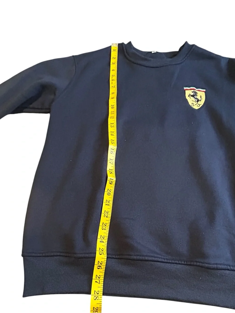 Sportscar Racing Crest Embroidered Crewneck Sweatshirt Black Size M - Picture 8 of 8